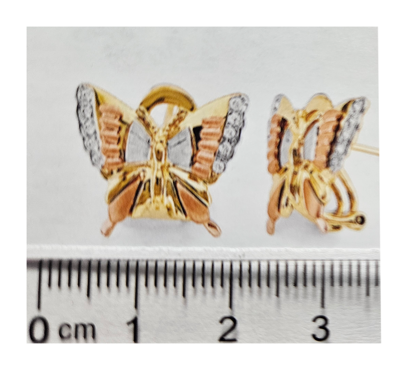 Butterfly Earrings 14kt