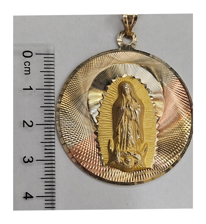 Medalla de la virjen de guadalupe 14kt