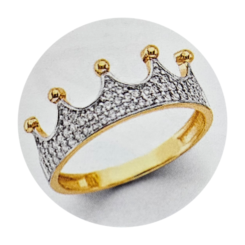 14kt crown ring