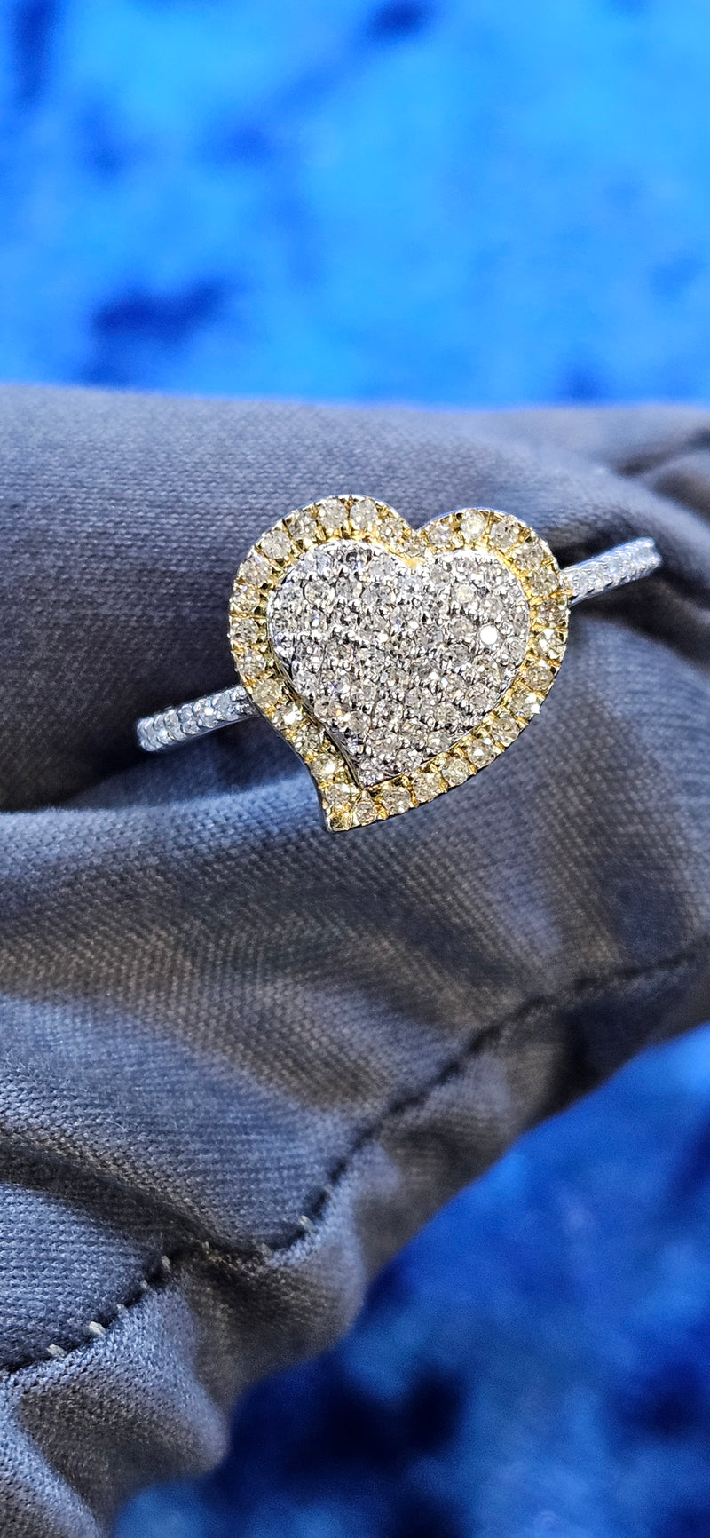 10k Heart Diamond Ring