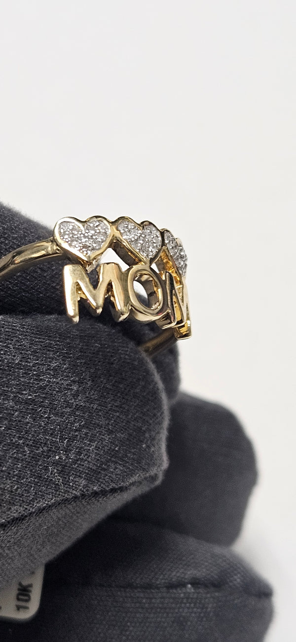 10kt Diamond mom Ring