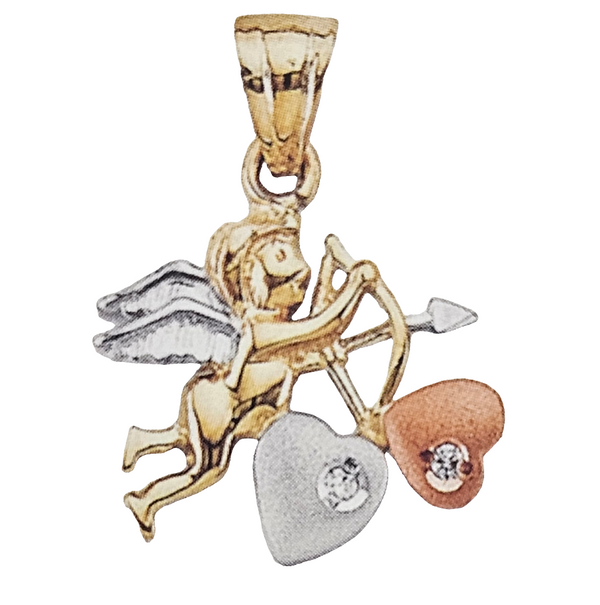 14kt cupid pendant without cubiczirconia