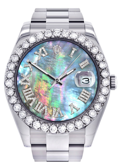 Rolex Datejust II Watch | 41 MM | Custom Abalone Mother Of Pearl Dial | Oyster Band