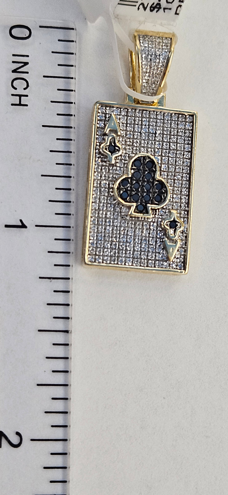 Ace of spades 10k/Natural diamond