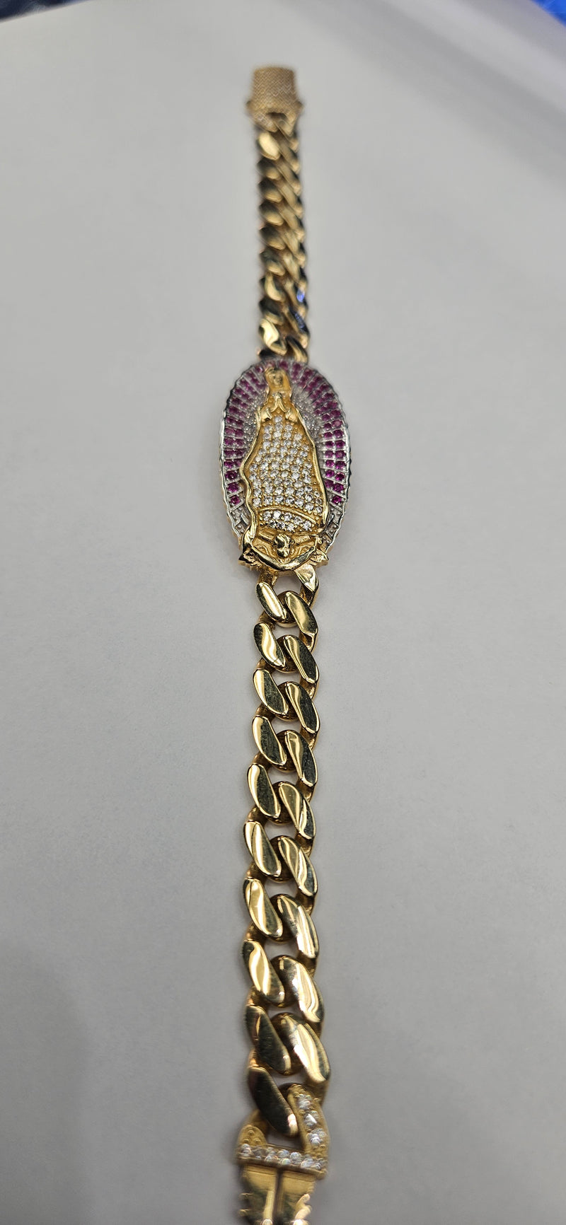 14kt virjen de guadalupe bracelet