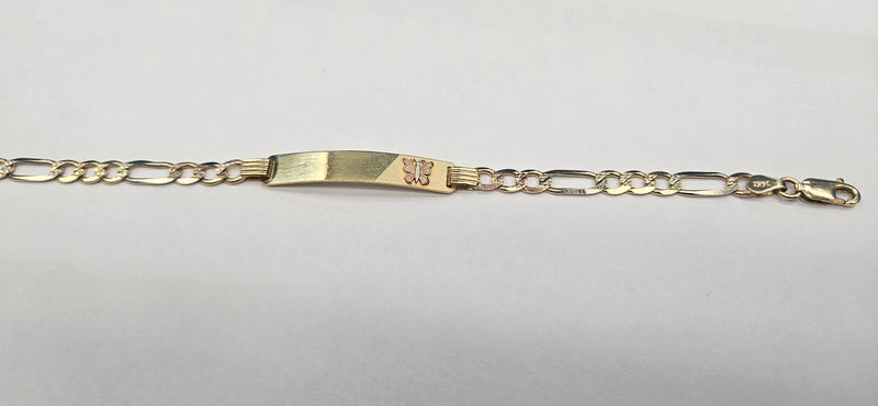 14k butterfly I'd bracelett