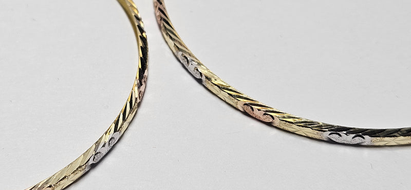 14kt XL large heart hoops