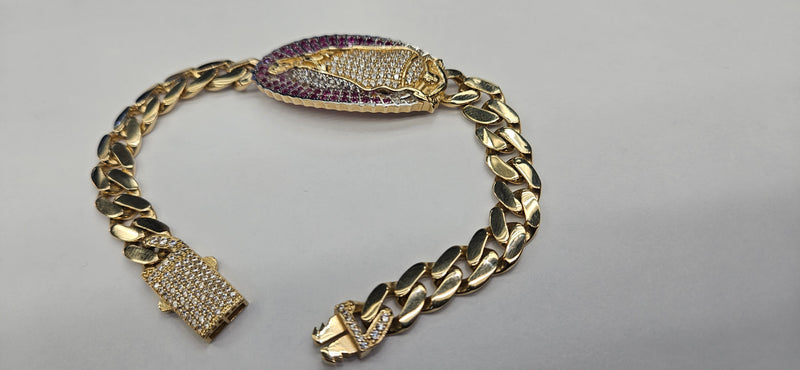 14kt virjen de guadalupe bracelet