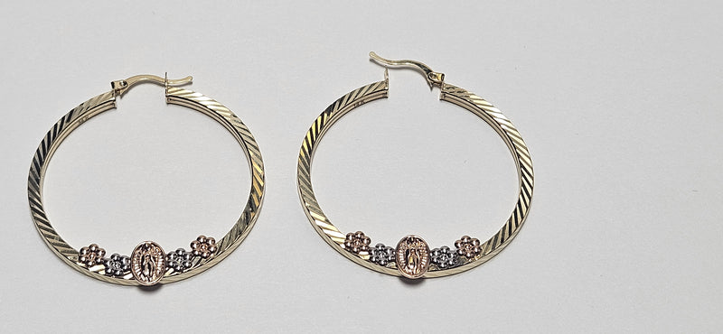 14kt guadalupe hoops