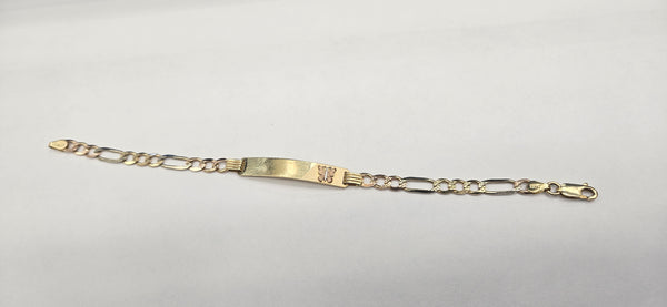 14k butterfly I'd bracelett
