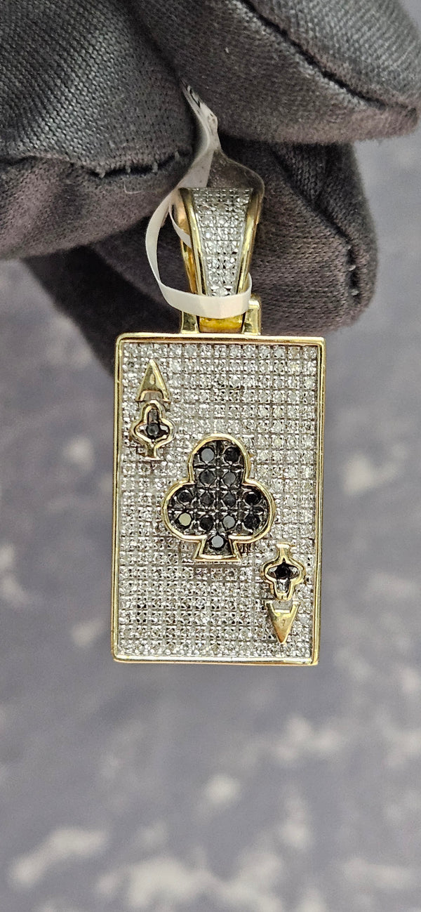 Ace of spades 10k/Natural diamond
