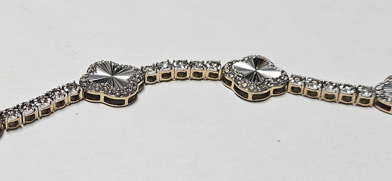 Clover bracelet Natural diamond 💎 10kt