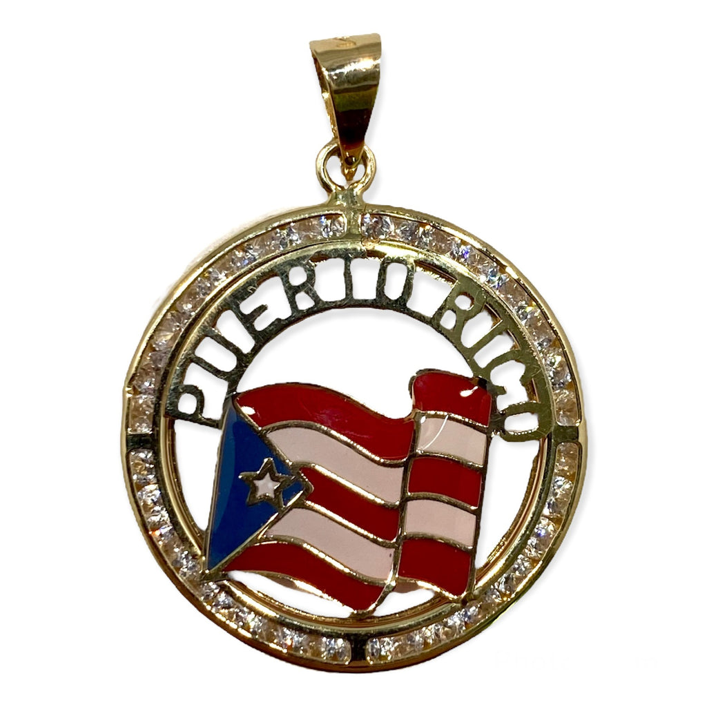 Puerto Rico Necklace,Gold Filled Puerto Rico Necklace,Patriotic Necklace,Cadena  de Puerto Rico, Puerto Ricican Flag Necklace